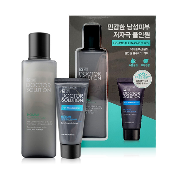 케어존 닥터솔루션 옴므 올인원 플루이드 기획 : 스킨카페1