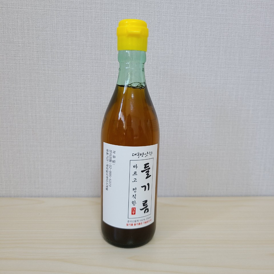 방앗간에서 직접짠 100%중국산들기름 350ml : 대풍방앗간