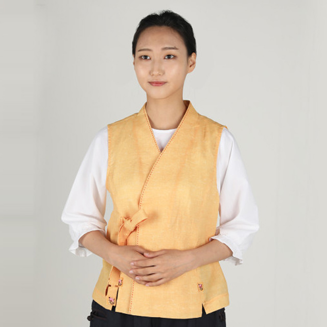 [해들누리]마원단 고름 호시 조끼 여성 여자 여름 개량 계량 생활한복 절복 법복 : 해드는곧
