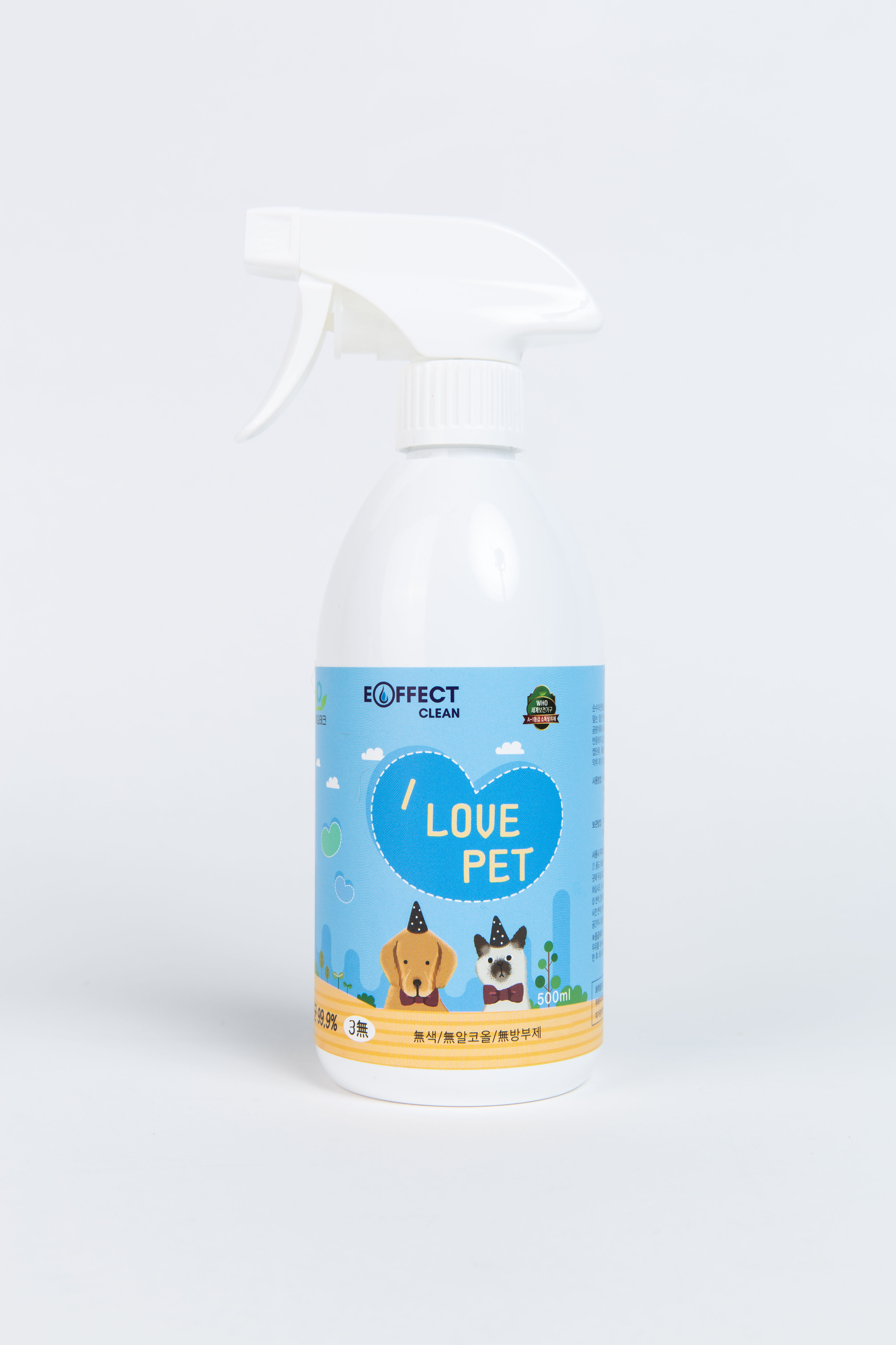반려동물 용품 순수 이산화염소 뿌리는 살균소독제 이오펙트클린 아이 러브 펫 500ml : Clo2 주식회사 이오테크