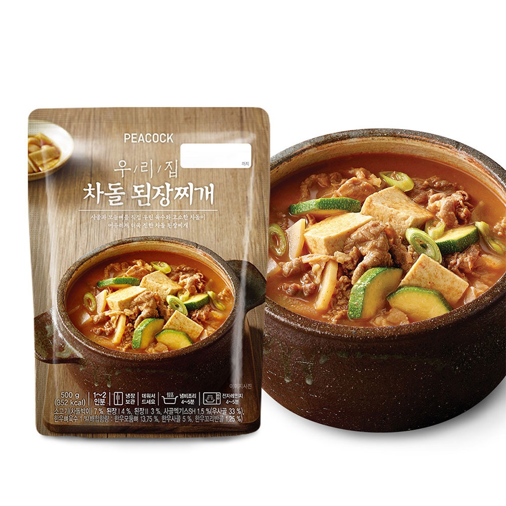 피코크 우리집 차돌된장찌개500g 5개 세트 : 신세계푸드 본사직영몰