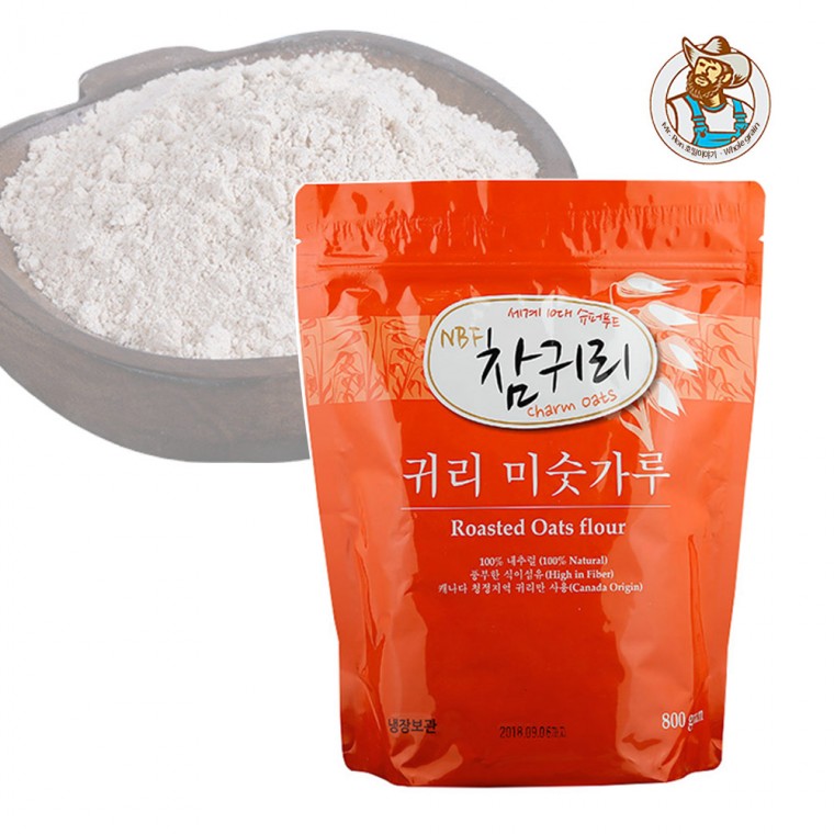 [귀리미숫가루 800g] 곡물쉐이크 새싹보리효능 진도울금 오미자추출물 인삼가루 여주분말 : 트윈쓰