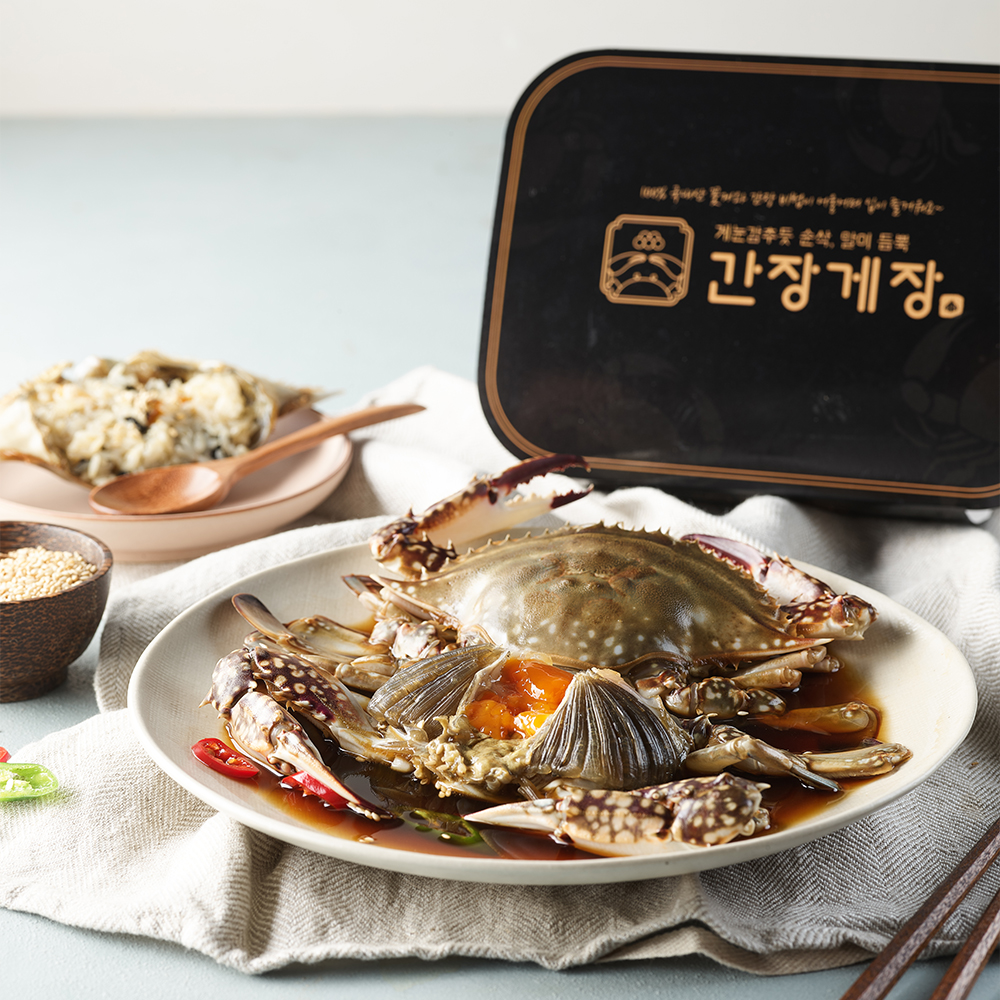 [통미] 100% 국내산 풍미 가득 알 듬뿍 꽃게장 간장게장 1.2kg : 통미