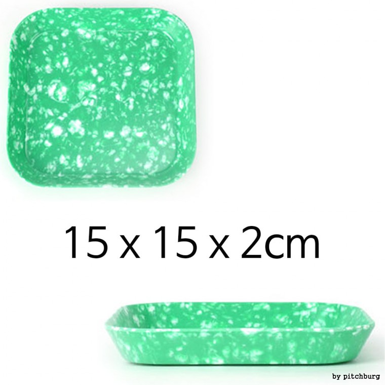 분식집 스넥접시 멜라민 미니 정사각 접시 그릇 15x15x2cm 1p : 엠티로드