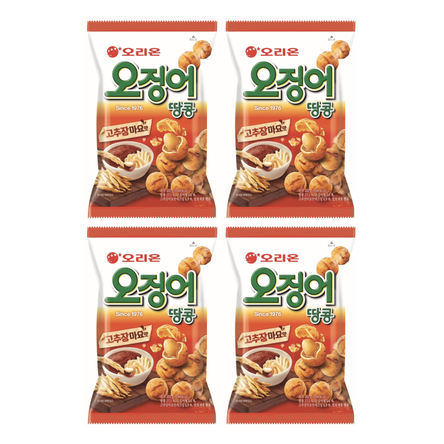 오리온 오징어땅콩 고추장마요 202g, 4개 : 이레마켓몰