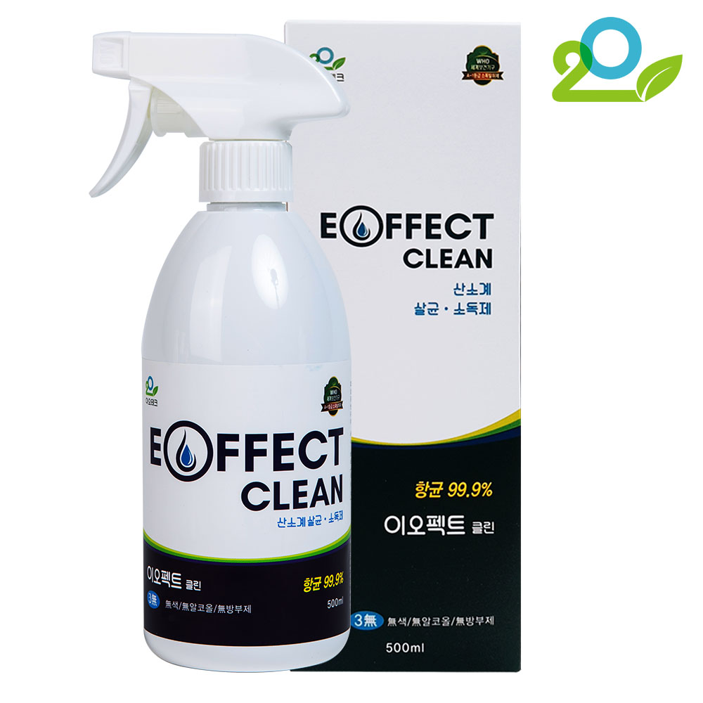 [2+1](주)이오테크 순수이산화염소 생활방역 뿌리는 살균소독제 이오펙트 클린 500ml : Clo2 주식회사 이오테크
