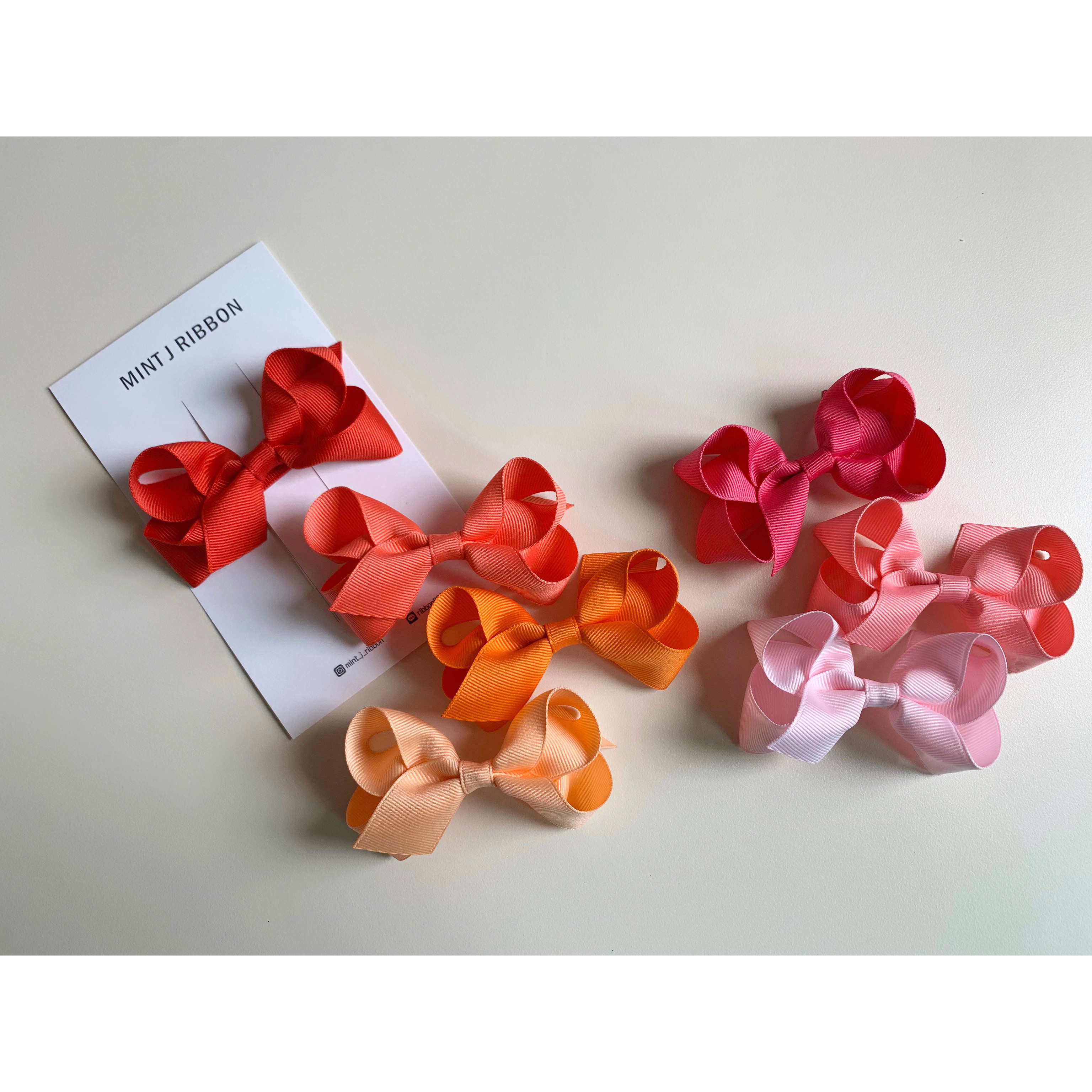 [민트제이리본]스몰사이즈 부띠끄보우 그로스그레인 볼륨리본핀 위원스 st  유아볼륨헤어핀 : MINT J RIBBON