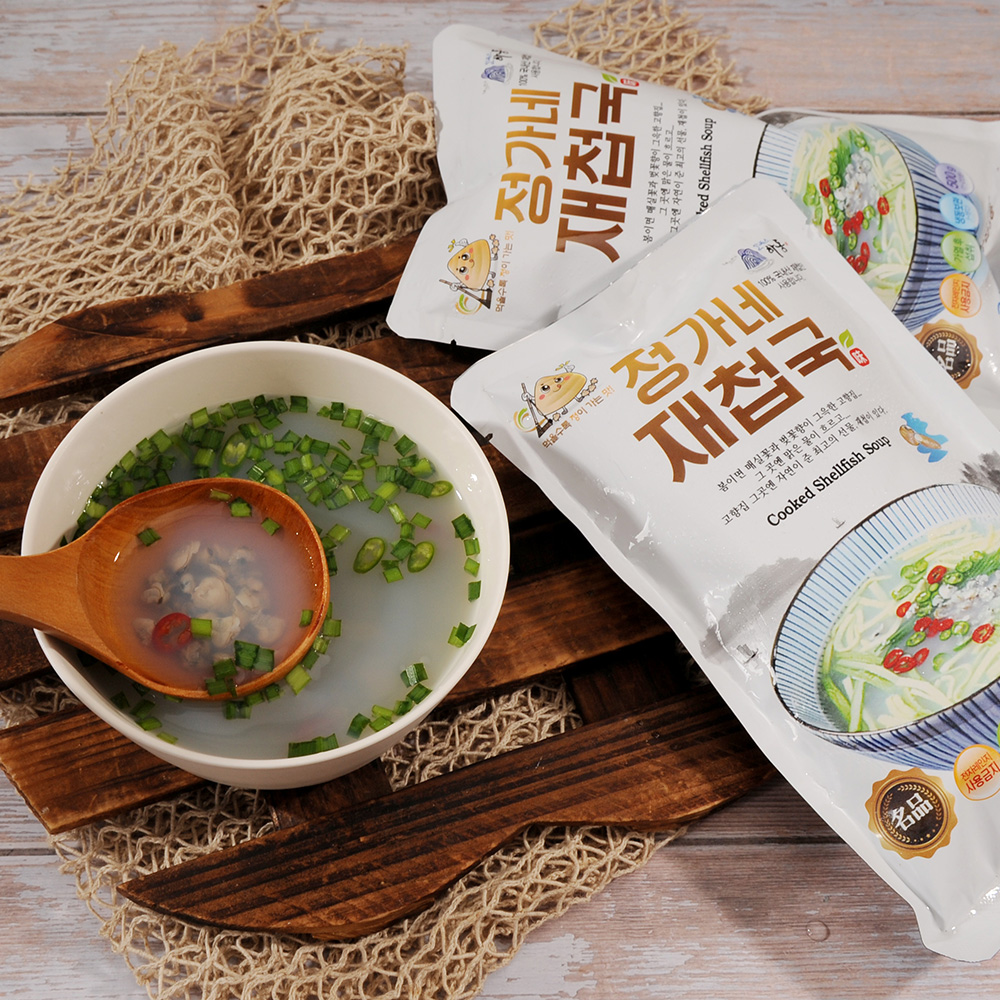 하동 정가네 재첩국 500gx5팩 100%국내산 : 정가네재첩국