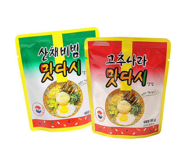동방푸드 맛다시 90g (고추나라,산채비빔) : 마켓홀릭