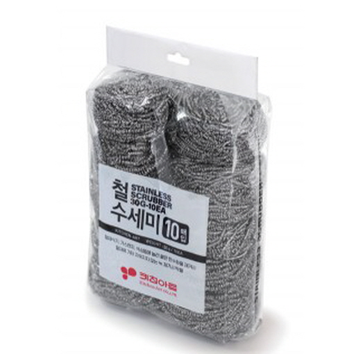 키친아트 철 스텐 수세미 30g 10p 대용량 업소용 가정용 수세미 행주 : 지와이스토리