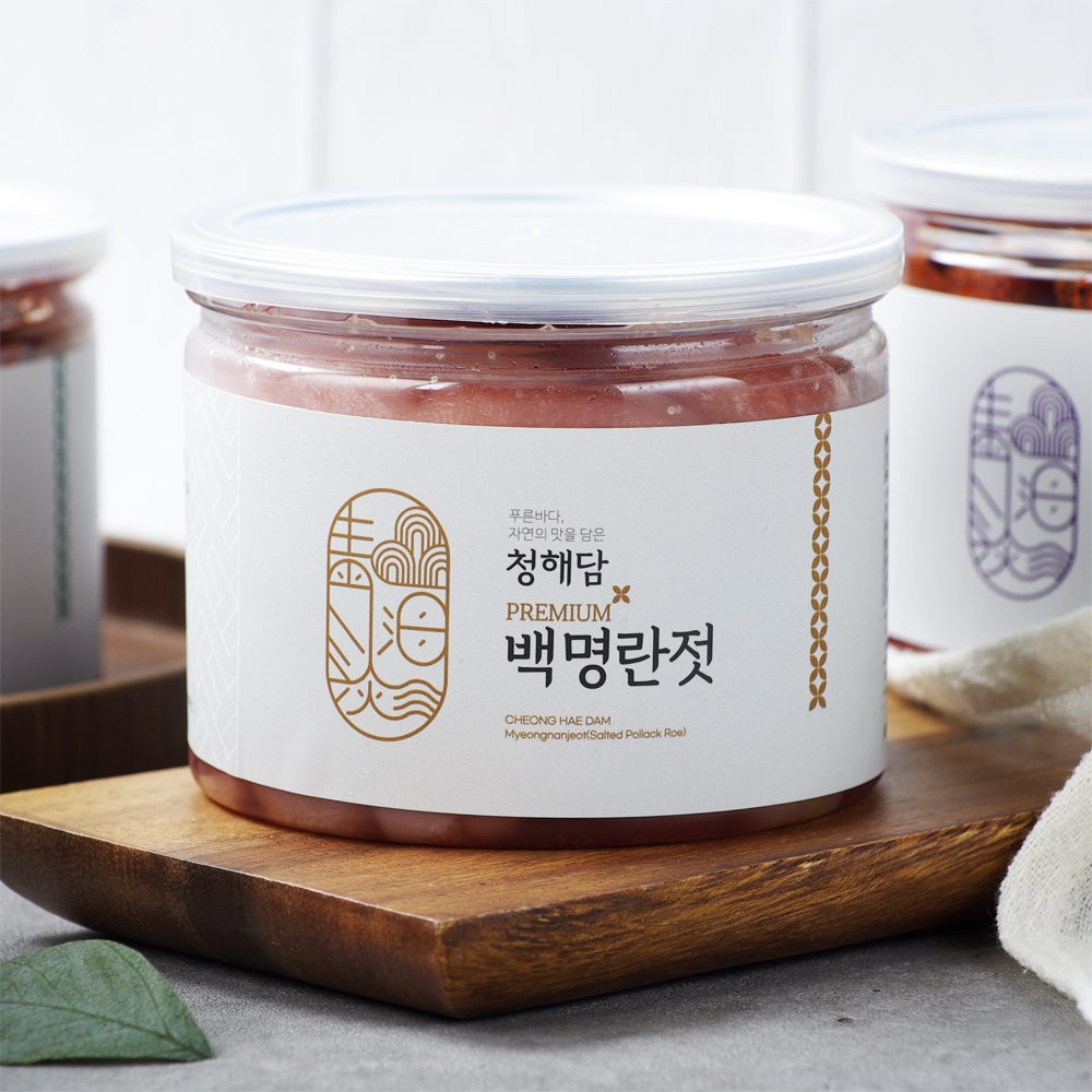 백명란 명란젓 저염젓갈 청해담 프리미엄백명란500g : 프레씨