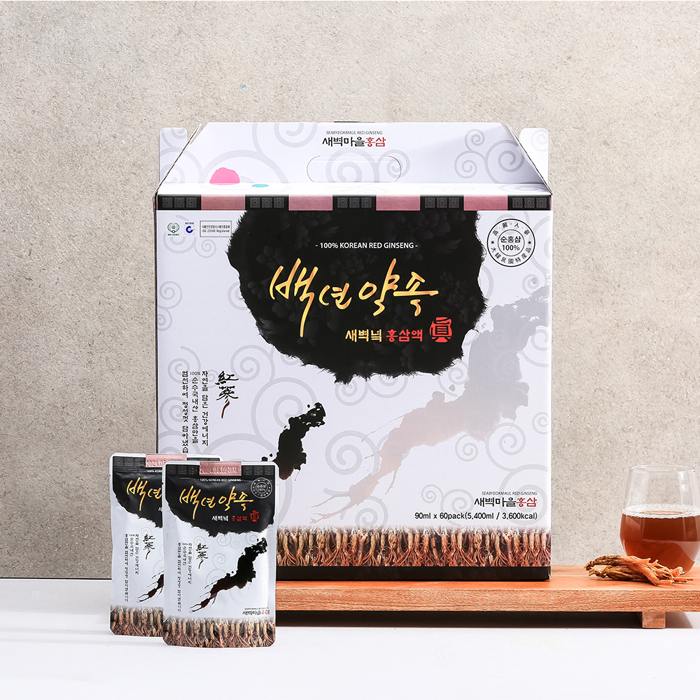 새벽녘홍삼액 90ml x 60포 3박스 : 새벽마을홍삼