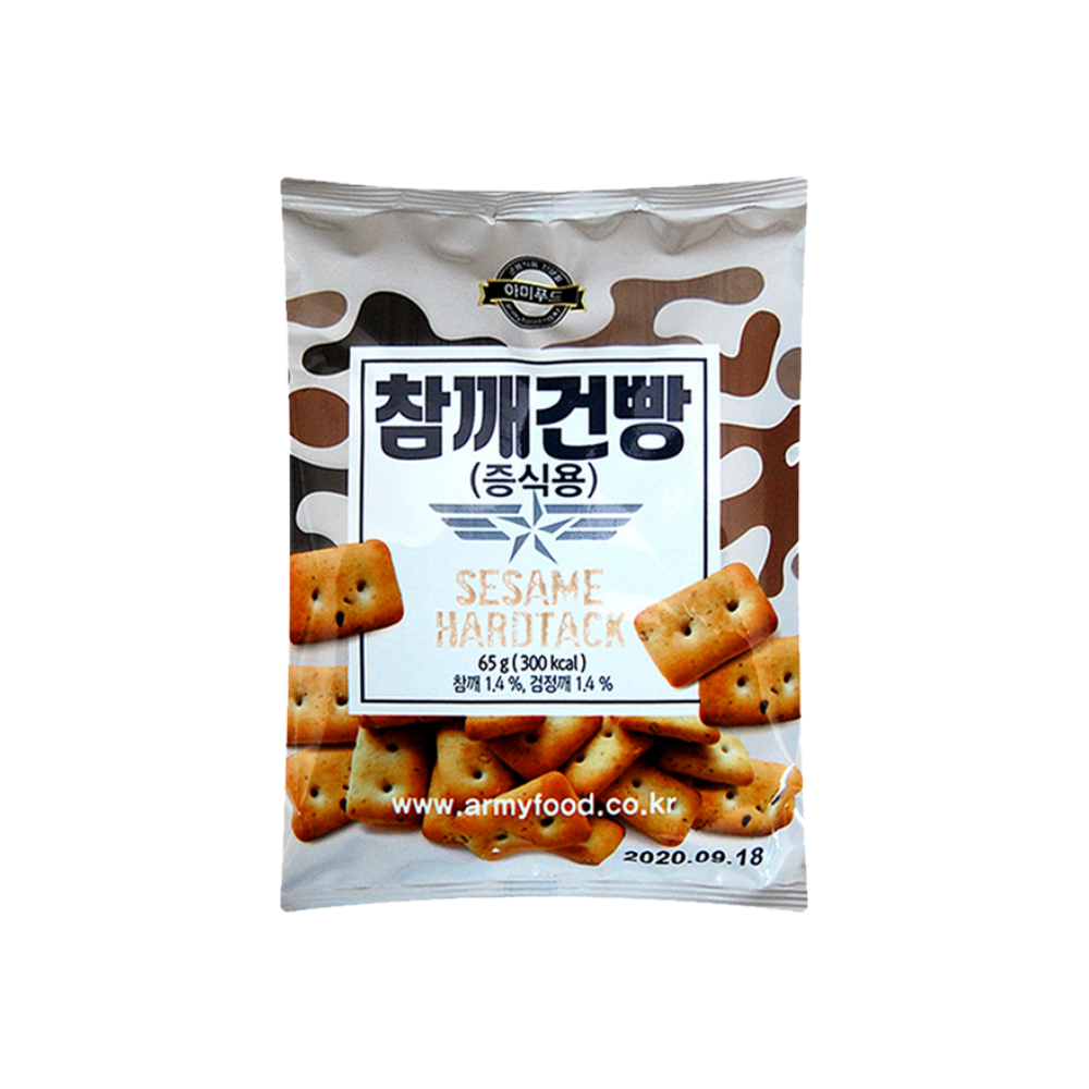 아미푸드 군용건빵 1박스 40봉지 참깨건빵, 65g, 40개 : 파파스낵
