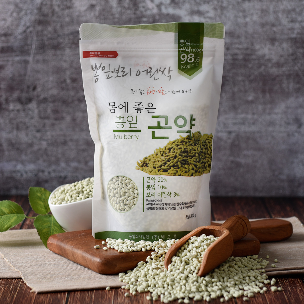 [해오름] 뽕잎 곤약쌀 300g x 3개 : 두보식품