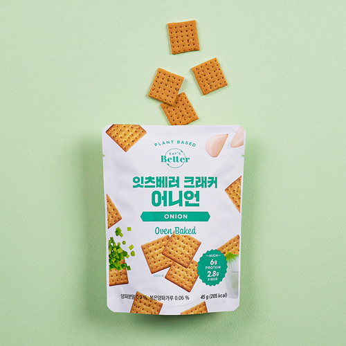 잇츠베러 어니언 크래커 5팩 양파맛 야채크래커 단백질 고식이섬유 비건과자 우리밀 쿠키 : 건전스낵 다이어트당뇨환자몰