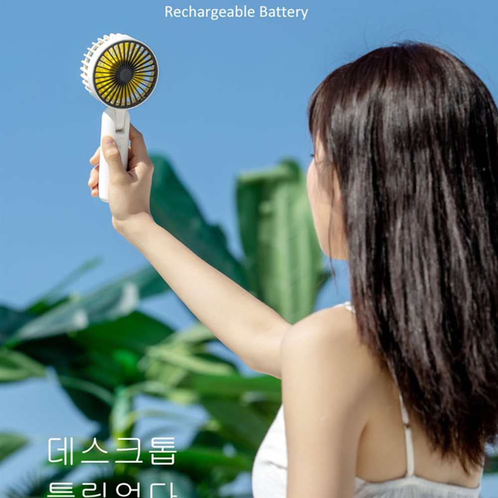 [해외배송][해외배송]Usb 미니 충전 3 기어 대형 바람 180도 접이식 음소거 전기 : 모아모아95