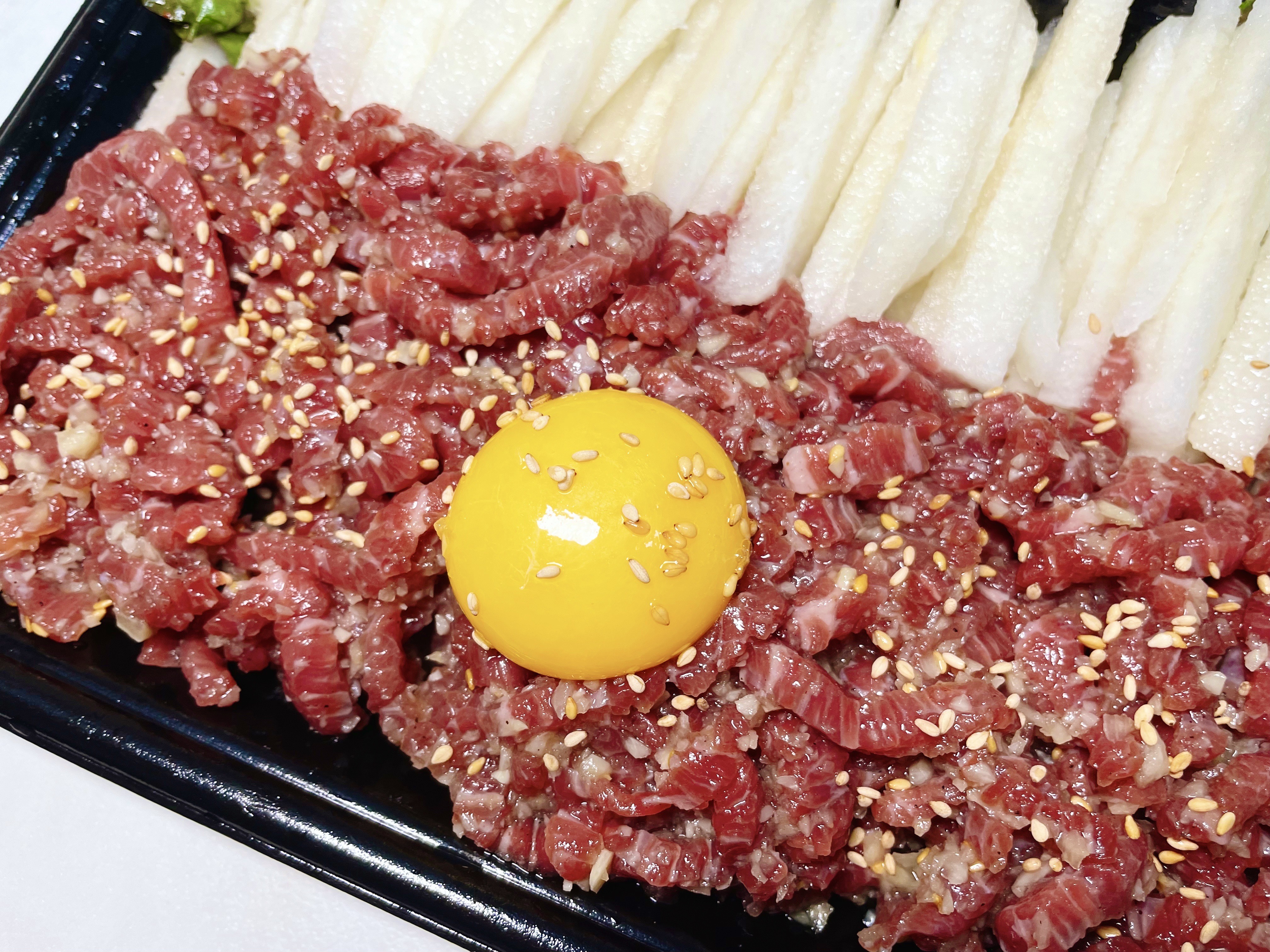 당일작업 싱싱한 육회 250g 국내산 육회 육사시미 한우육회 250g : 남부파머스