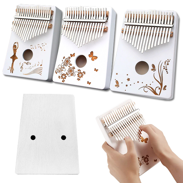 엔젤 파인 칼림바 (화이트) 17음계 화이트 손가락 엄지피아노 취미 연주용 악기 아프리카 민속악기 : 문구컬렉션