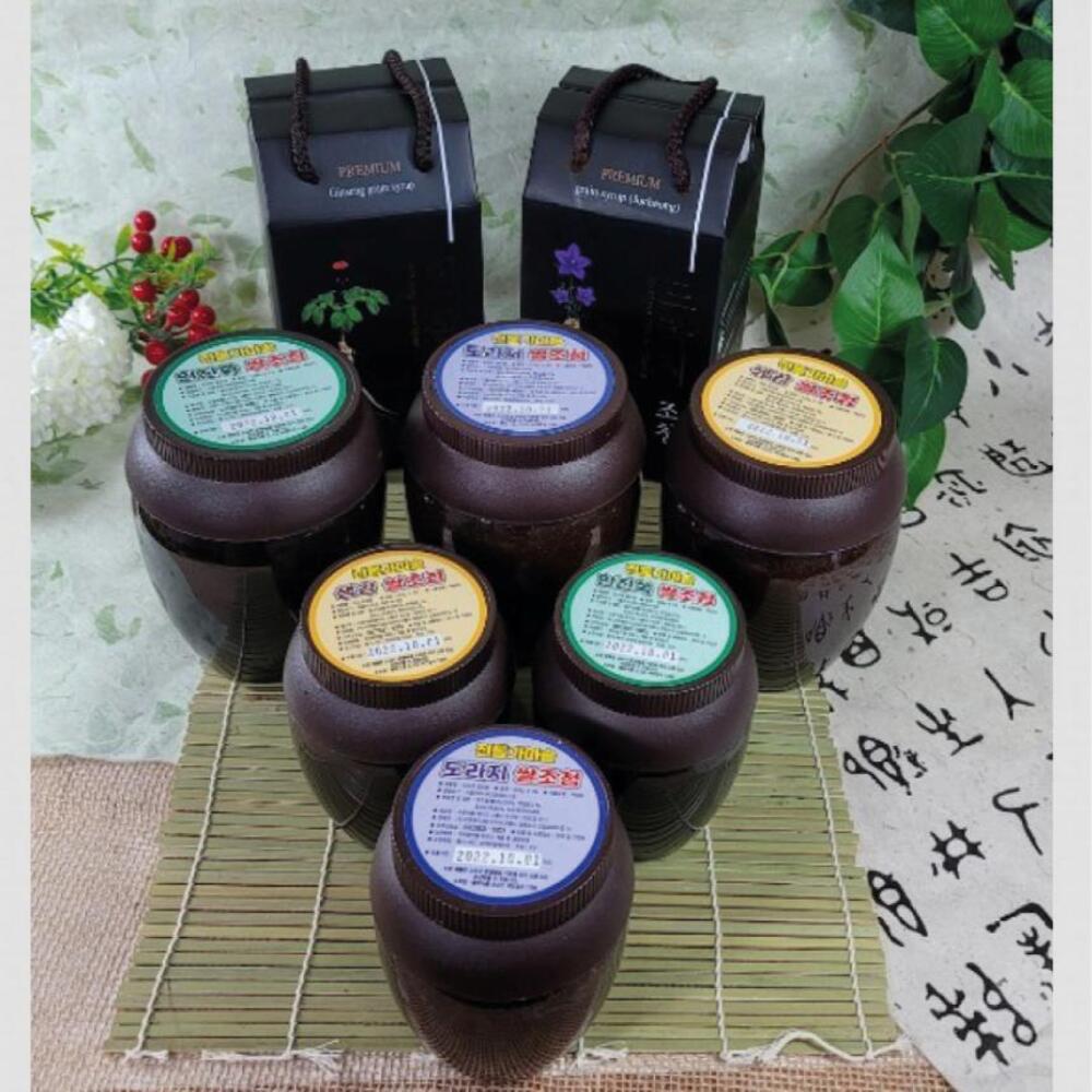 수림식품 전통가마솥 도라지 쌀조청 1.1kg 600g 조청 만들기 목감기 : 부산 행복스토어