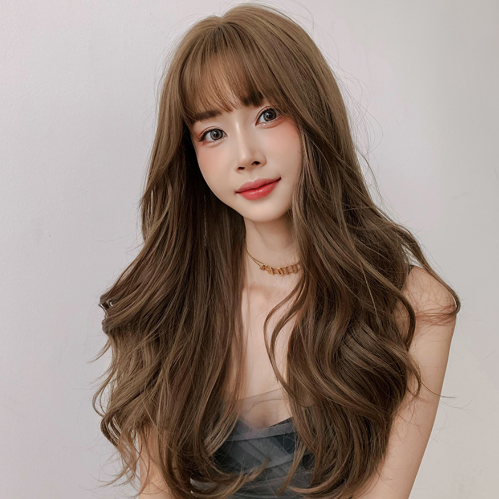 하이유니 그레이스 웨이브 펌 헤어 통가발 가발 65cm + 가발망 + 거치대 세트 : 하이유니 쥬얼리