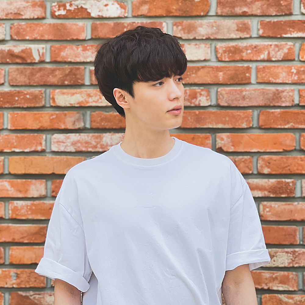 투블럭 남자가발 소프트 루즈스핀펌 초콜릿브라운 : 호시헤어위그