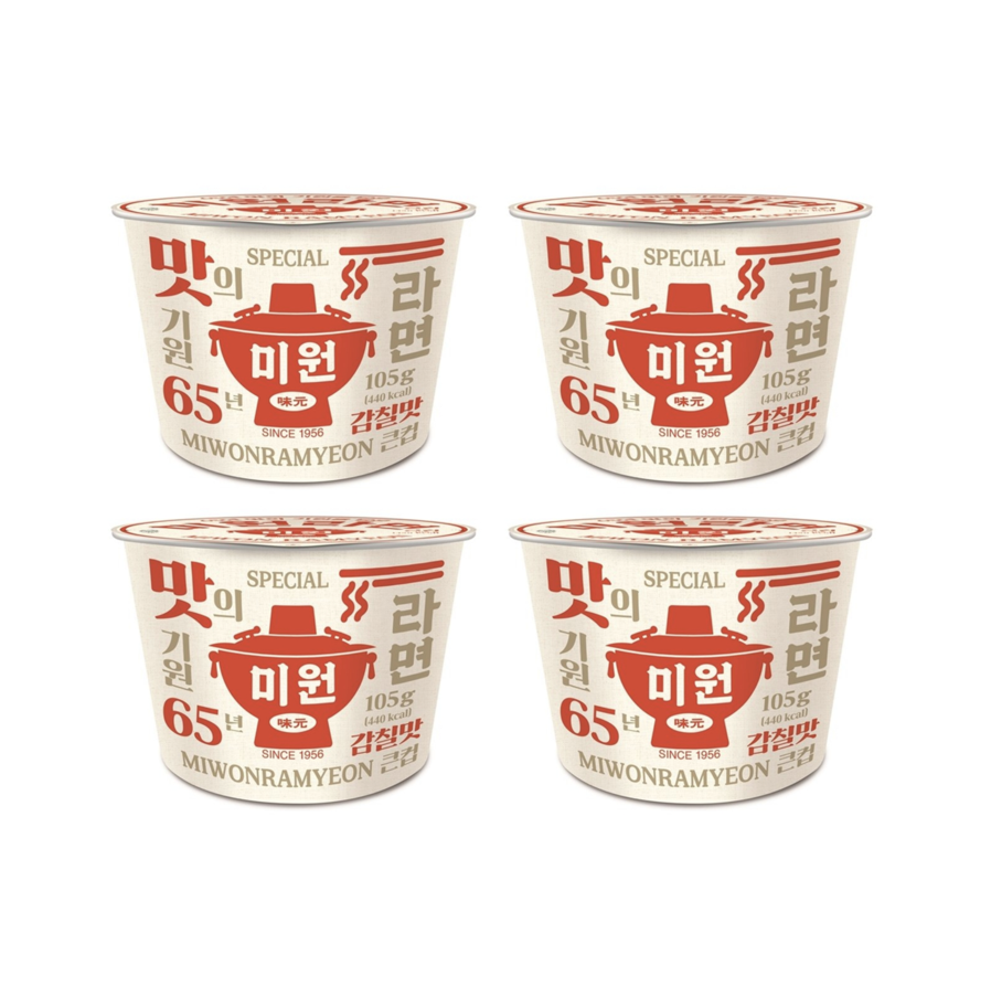대상 미원라면 감칠맛 105g, 4개 : 이레마켓몰