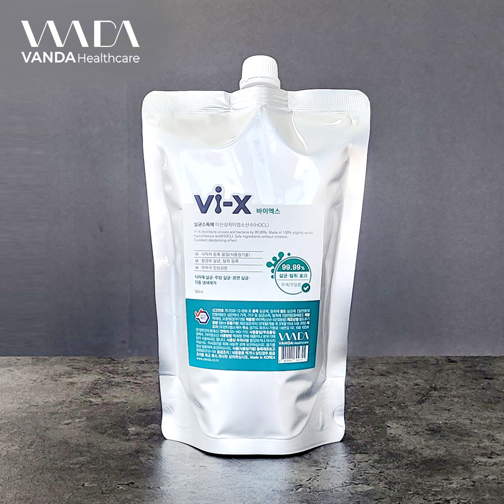 바이엑스 뿌리는 소독제 소독 스프레이 가정 업소 미산성 살균 소독제 리필 500ml, 1개 : 장비나라