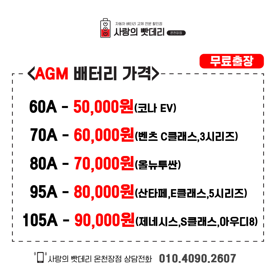 부산 금정구 온천장 출장배터리 자동차밧데리교체 : 사랑의빳데리 온천장점