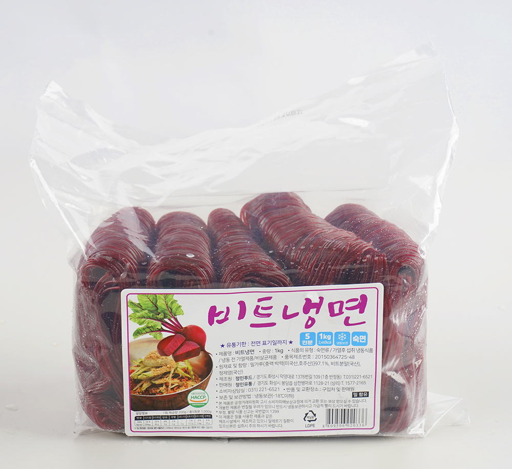 정인유통 함흥 평양 칡 더덕 비트 곤드레 냉면 6종 5인분 1kg : 정인유통 몰