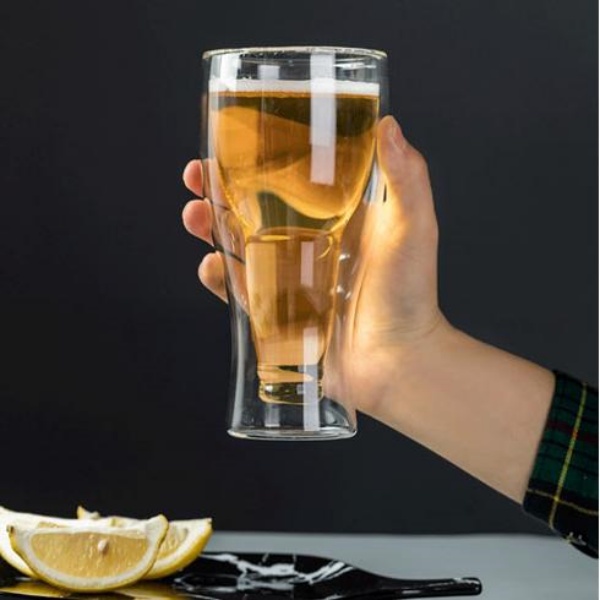 장윤정 맥주잔 해방타운 소맥잔 거꾸로 얼음 컵 아이스 커피잔 280ml 1p : 랑이듬이