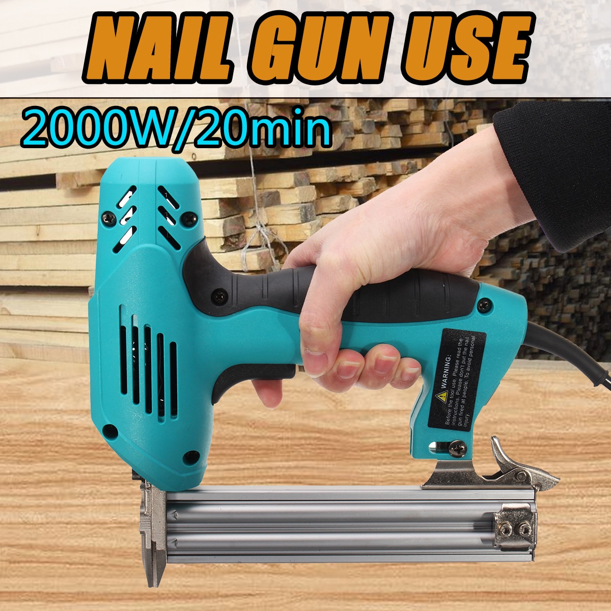 DOERSUPP 전기 스트레이트 네일 건 10-30MM 높은 전력 220V 2000W 헤비 듀티 목공 도구 스테이플 : -필로티-