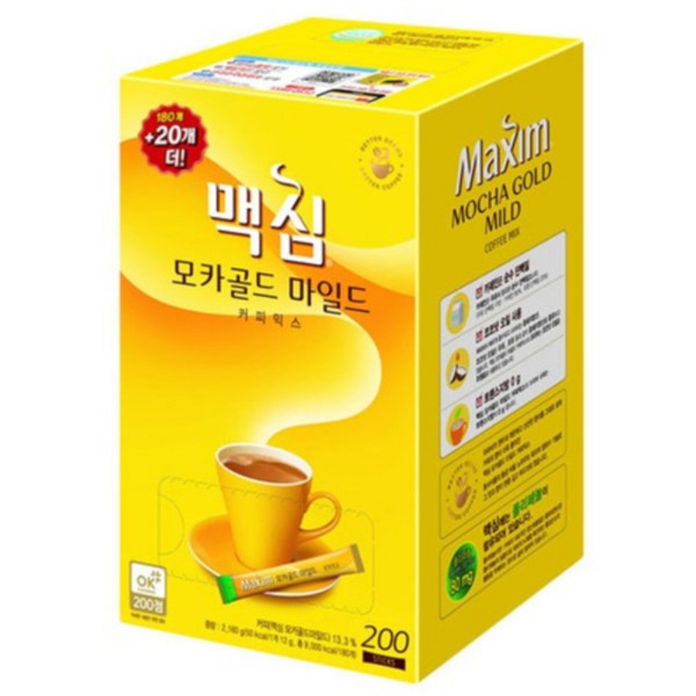 맥심 모카골드 마일드 커피믹스 200개x2박스 400개 또는 400개 1박스(랜덤발송) : 가성비 생활 연구소