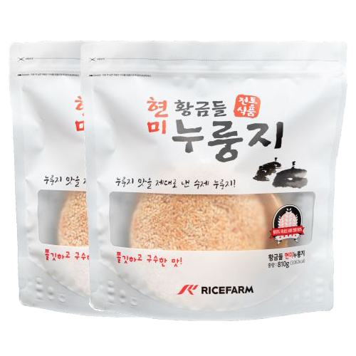 1+1 황금들 가마솥 현미 누룽지 810g 수제 누릉지 국내산 : 사랑의 줄잇기