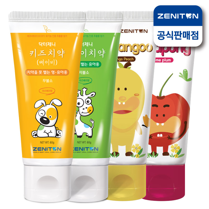 제니튼 닥터제니 무불소 저불소 유아 어린이 초등생 치약 60g : 오르다컴퍼니