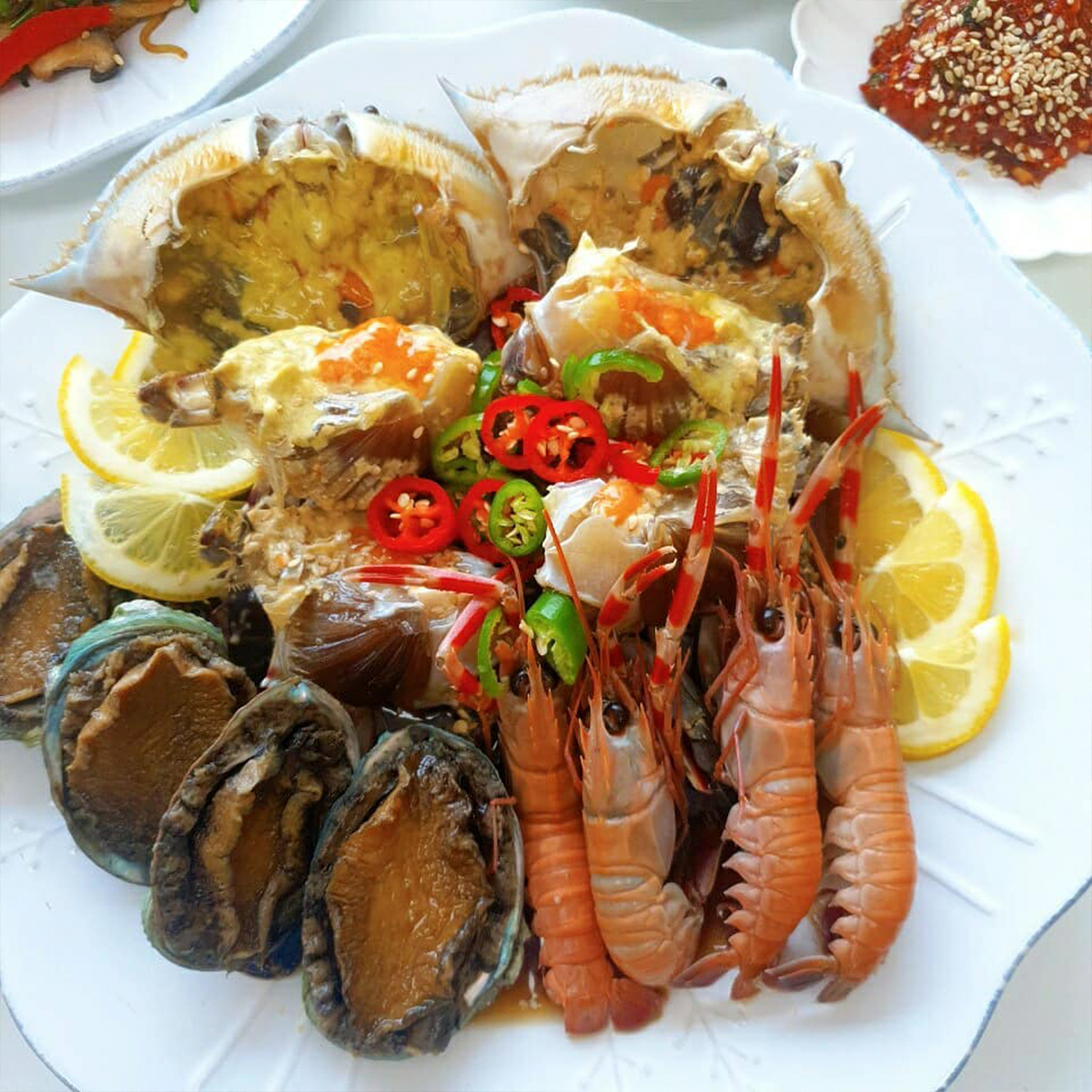 바다장독 한끼장 모음장 돌게장 새우장 소라장 전복장 4종 SET : 바다장독