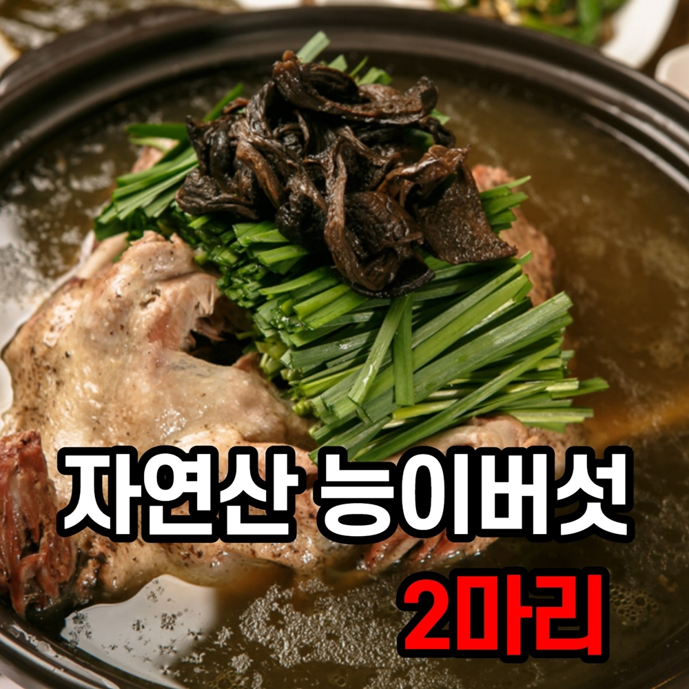 자연산 국내산 능이버섯 삼계탕 만들기 능이 백숙 재료 끓이는법 삼계탕 보양 맛집 닭죽 : 굿모닝파크