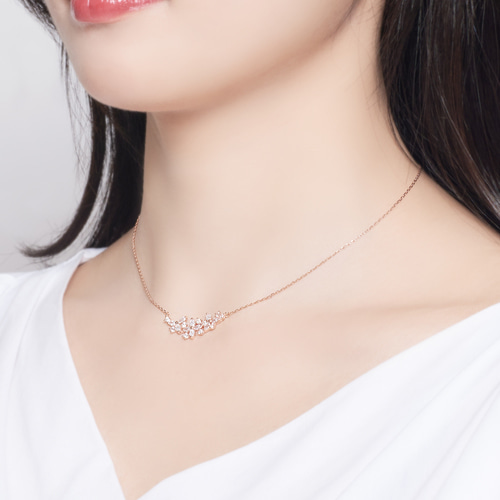 미엔느 플라워 부케 큐빅 펜던트 목걸이 : 미엔느쥬얼리