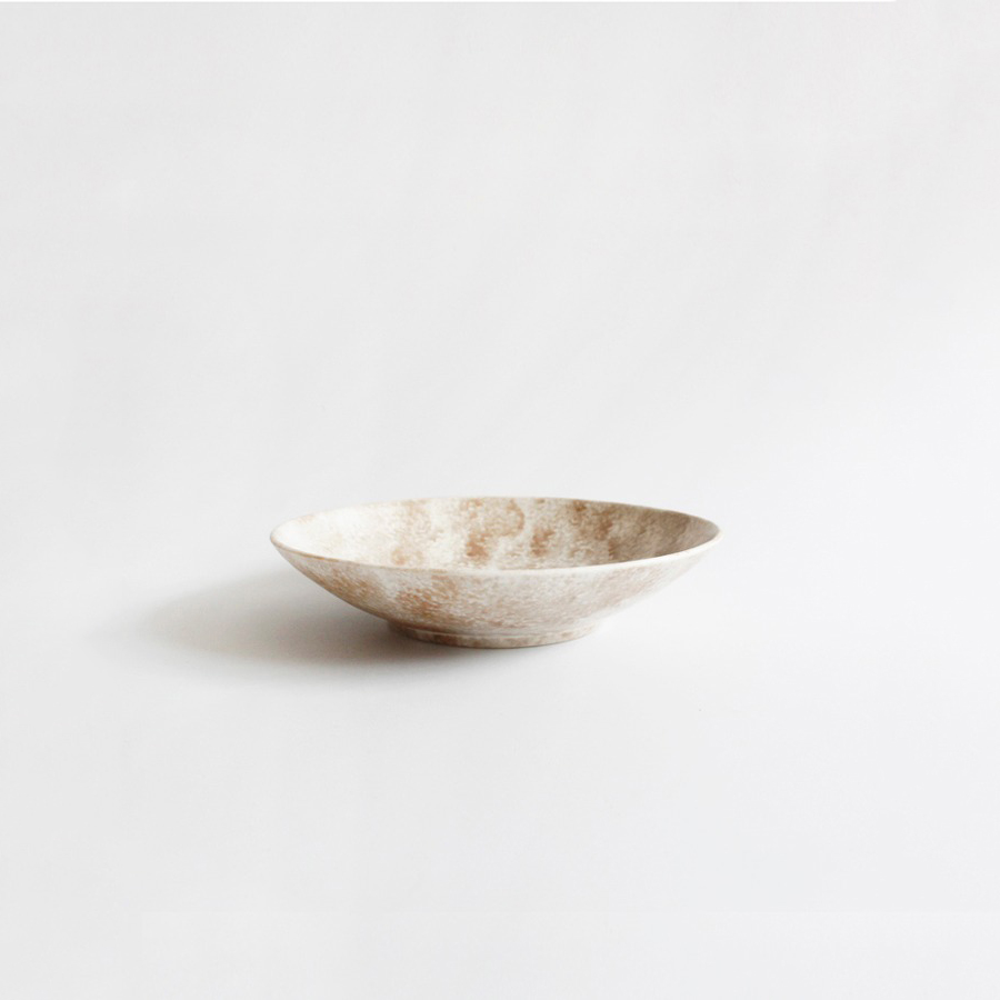 [라이크 어 클레이] 원형 베이지 무늬 접시 morandi beige plate - S,M,L : althing