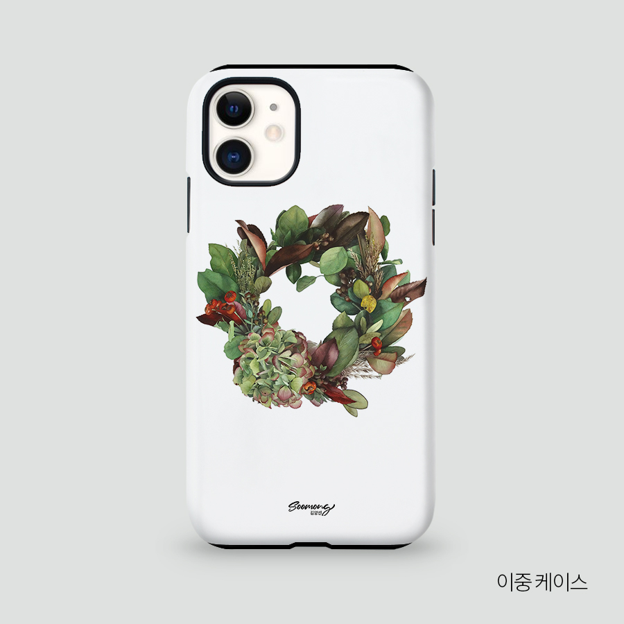 깊어가는 가을 리스 soomong 작가 폰케이스 슬림하드케이스 아이폰 12 / 12 PRO : 컨티뉴 아트샵