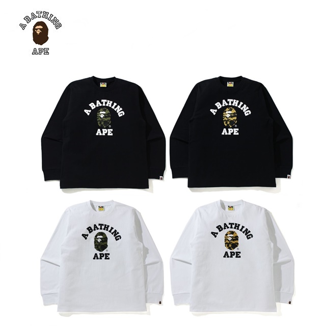 베이프 1ST카모 칼리지 롱슬리브 티셔츠 1ST CAMO COLLEGE L/S TEE : 에비뉴도쿄