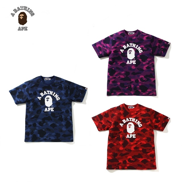 베이프 컬러 카모 칼리지 반팔티 COLOR CAMO COLLEGE TEE : 에비뉴도쿄
