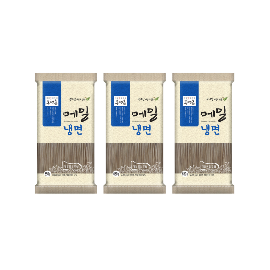 봉평 메밀 냉면 650g, 3개 : 이레마켓몰
