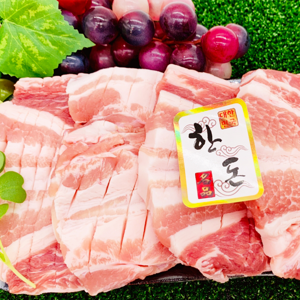 [부천시 배달] 국내산 한돈 갈비 삼겹살 600g [부천상동 원미축산] : 동네시장 장보기