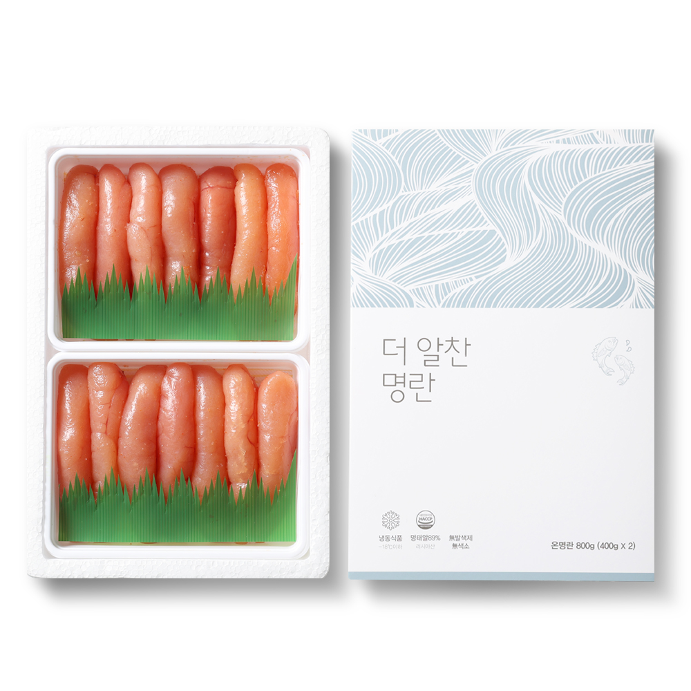 무색소 무발색제 저염 선동 더알찬 명란젓대용량 온명란 800g (400g x 2) : 비에스푸드 명란젓