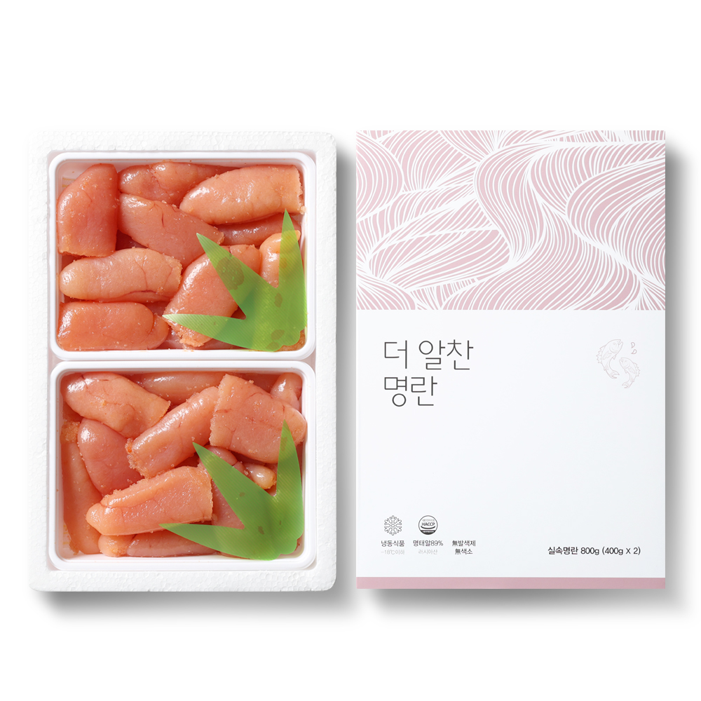 무색소 무발색제 저염 선동 절란 명란젓대용량 실속명란 800g (400g x 2) : 비에스푸드 명란젓