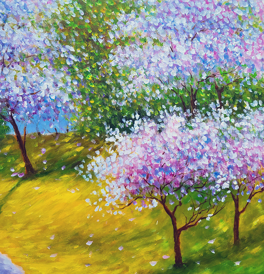 봄의 향기 1 - 중대형 유화그림 인테리어액자 풍경화 : 아트모션