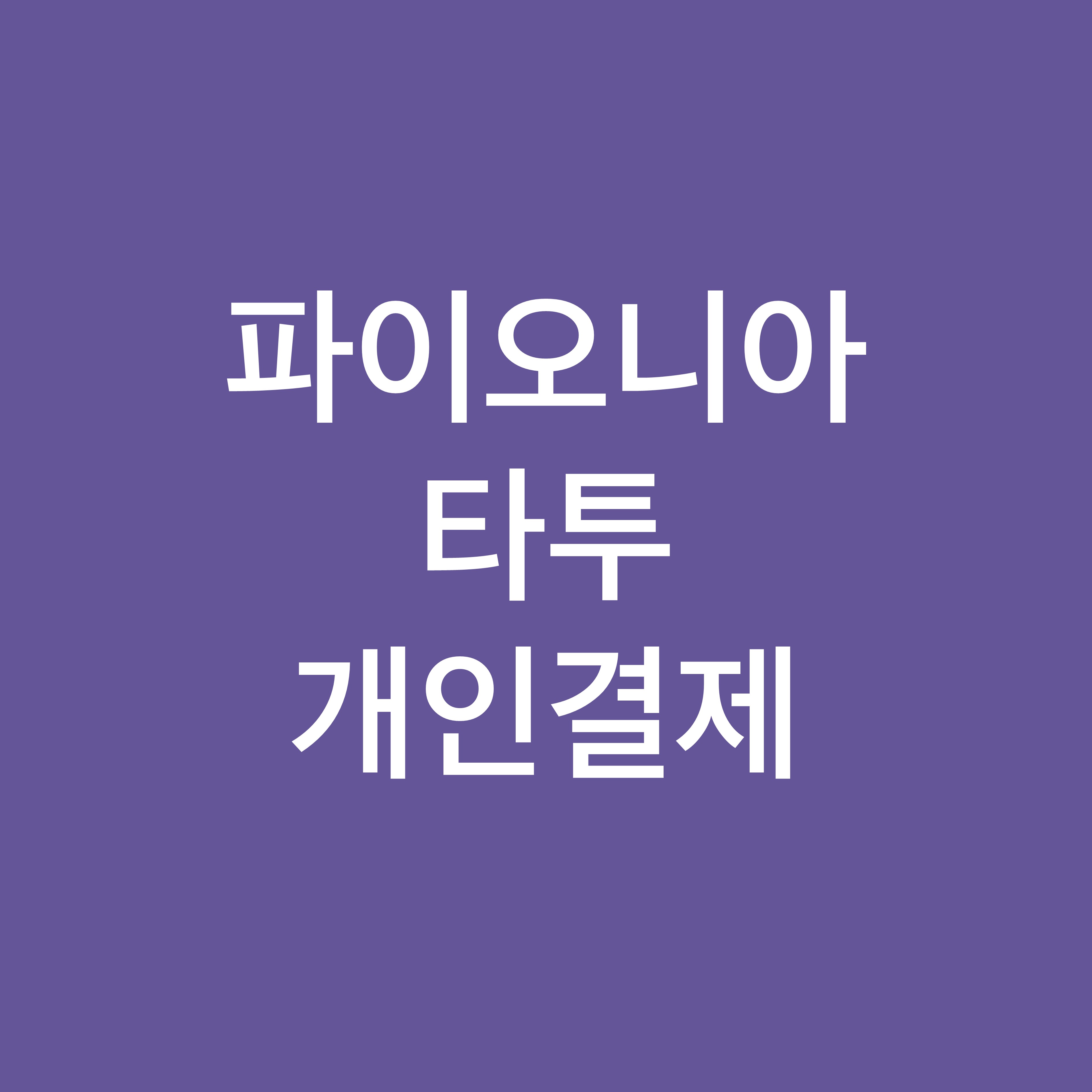 파이오니아타투_외부포맥스 제작 : 포비즈