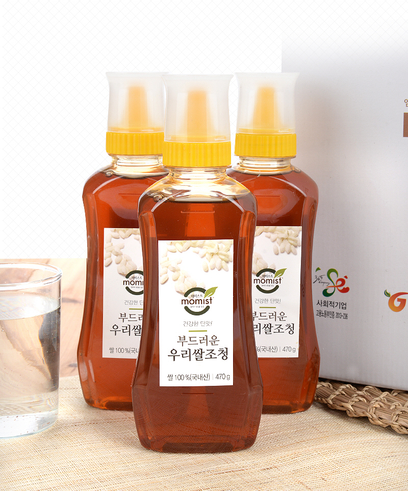 쌀 조청 국내산 쌀 100% 화학첨가물 없이 부드러운 마미스트 조청 460g 2입 set  : 사회적경제기업 상생샵