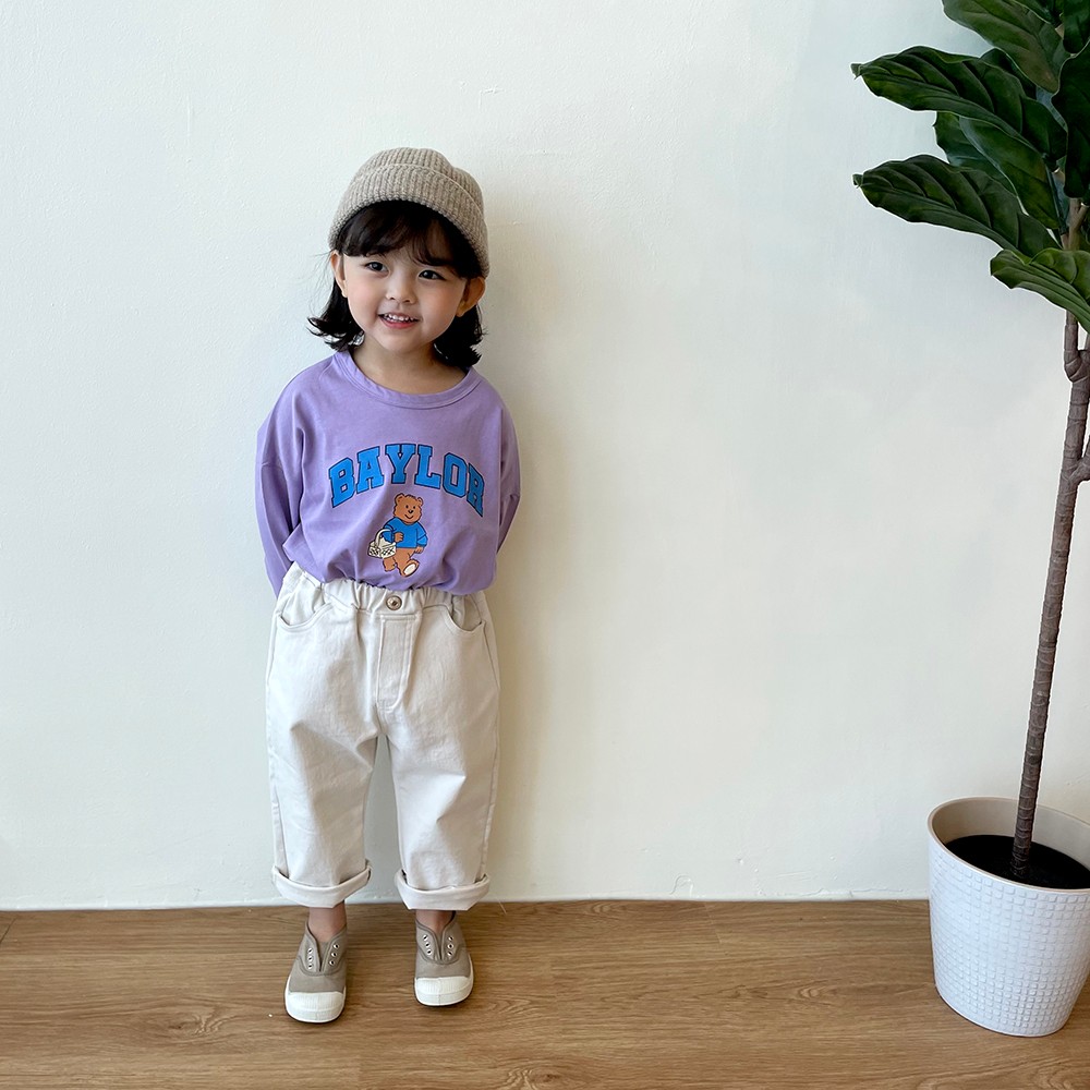 가을 바지 배기팬츠 스판 면바지 여아 남아 아동 유아 : 결이데일리