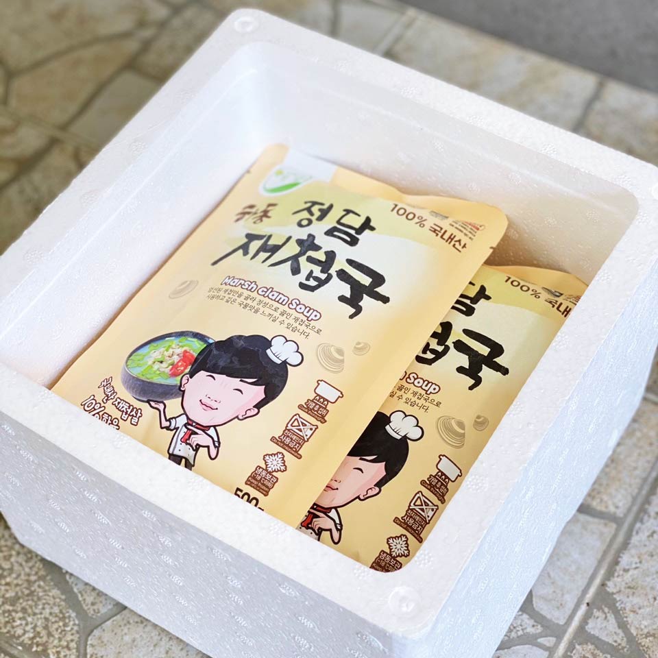 하동 정담 섬진강 재첩국 500g 5팩 시원한 국물 해장국 맛집 밀키트 숙취해소 국밥 : 블랙퀘스트 다이어트당뇨환자